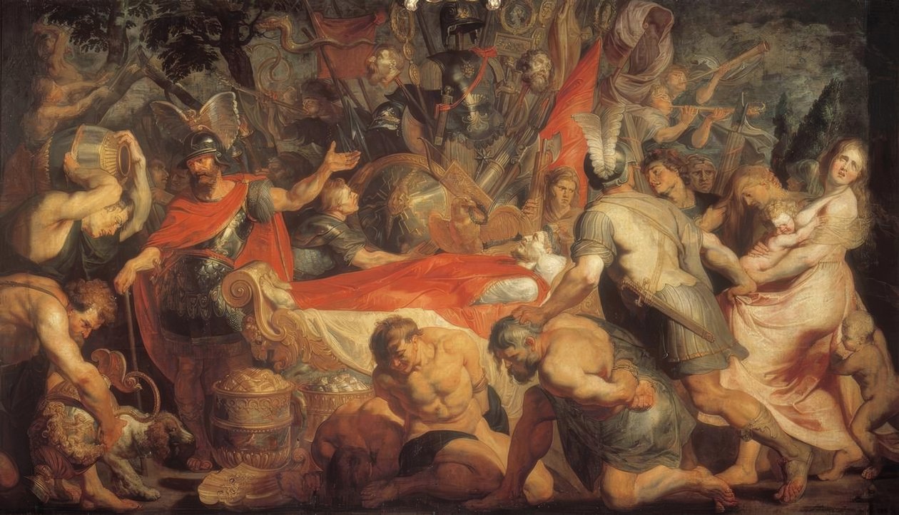 Die Totenfeier für Decius Mus tekijältä Peter Paul Rubens