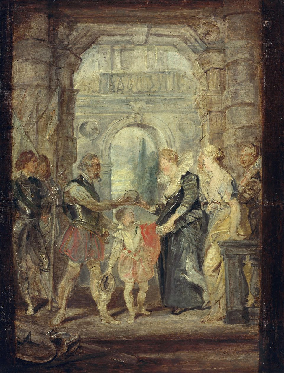 Sijaishallitsijuuden luovutus (luonnos Medici-sarjaa varten) tekijältä Peter Paul Rubens