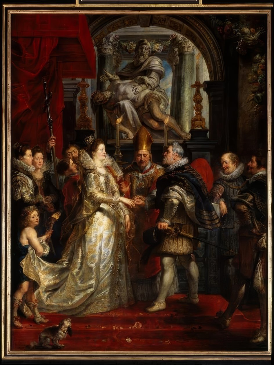 Die Vermählung der Prinzessin Maria von Medici procurationem mit König Heinrich IV tekijältä Peter Paul Rubens