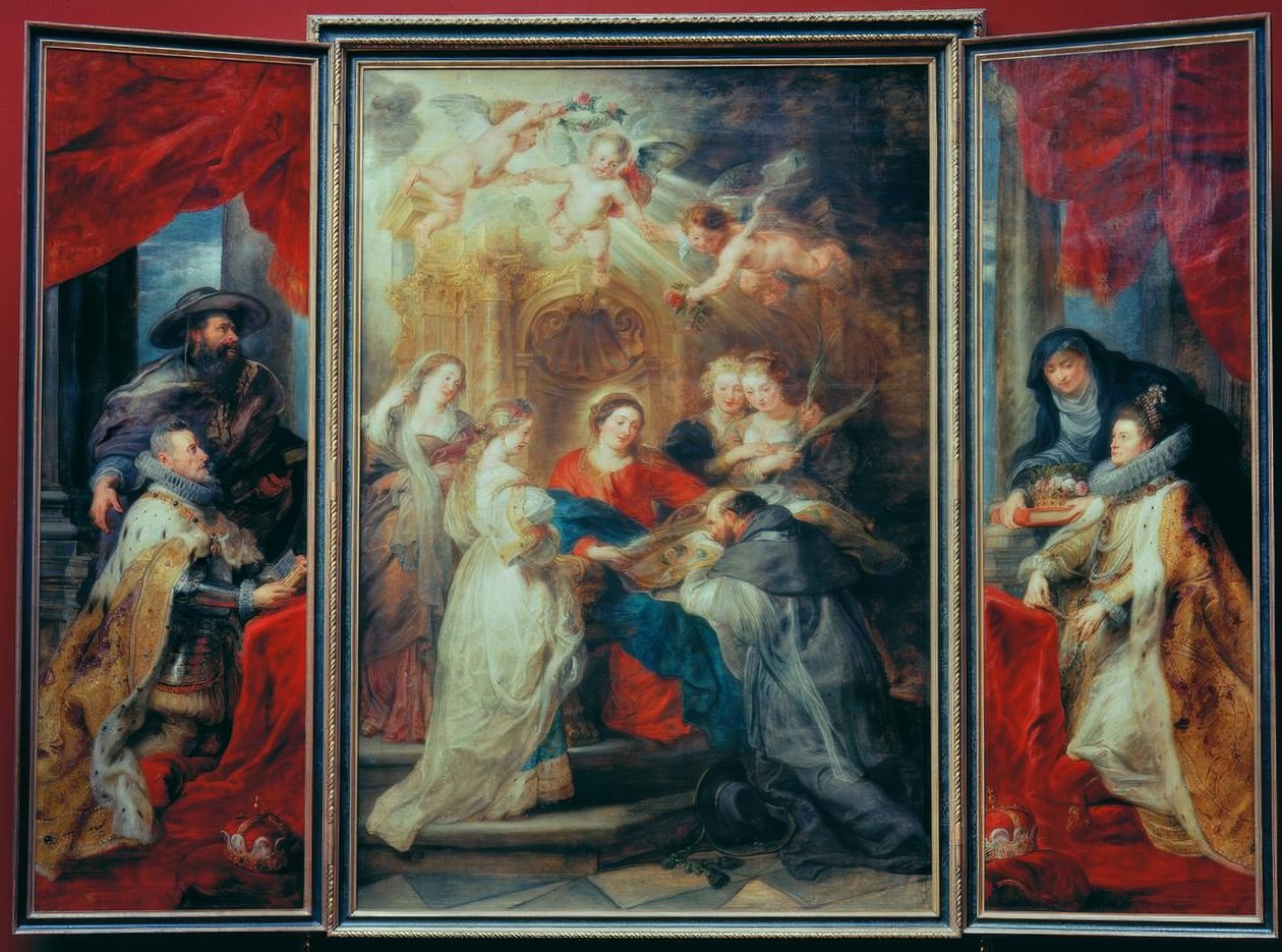 St. Neitsyt ilmestyy St. Ildefonso tekijältä Peter Paul Rubens