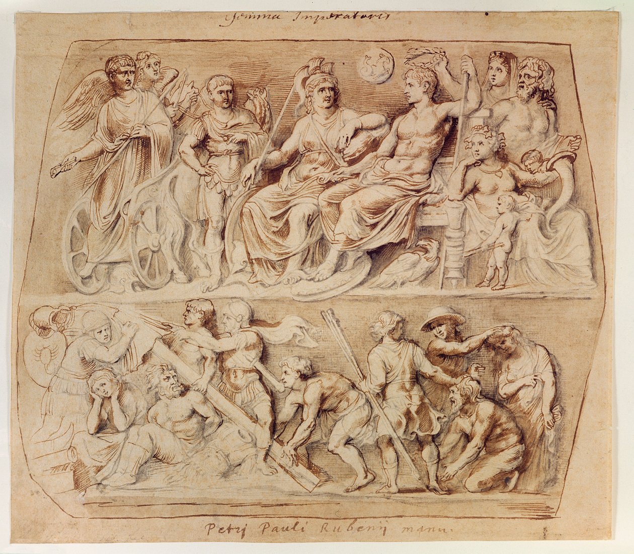 Piirustus Gemma Augusteasta (kynä ja muste ja kynä paperille) tekijältä Peter Paul Rubens