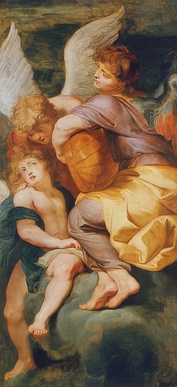 Kolme enkeliä tekevät musiikkia. 1615/20 tekijältä Peter Paul Rubens