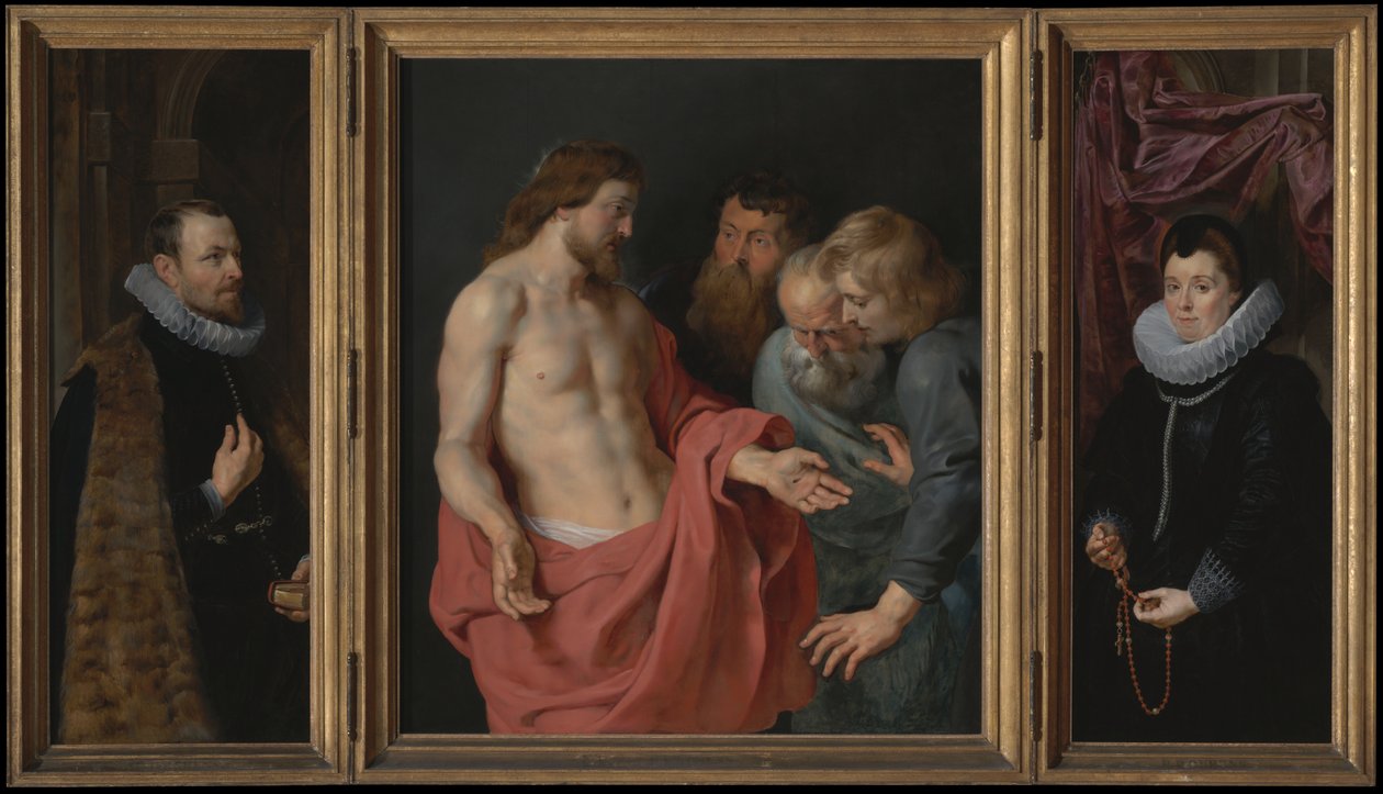 Nicolaas Rockoxin ja hänen vaimonsa Adriana Perezin muistotaulu tekijältä Peter Paul Rubens
