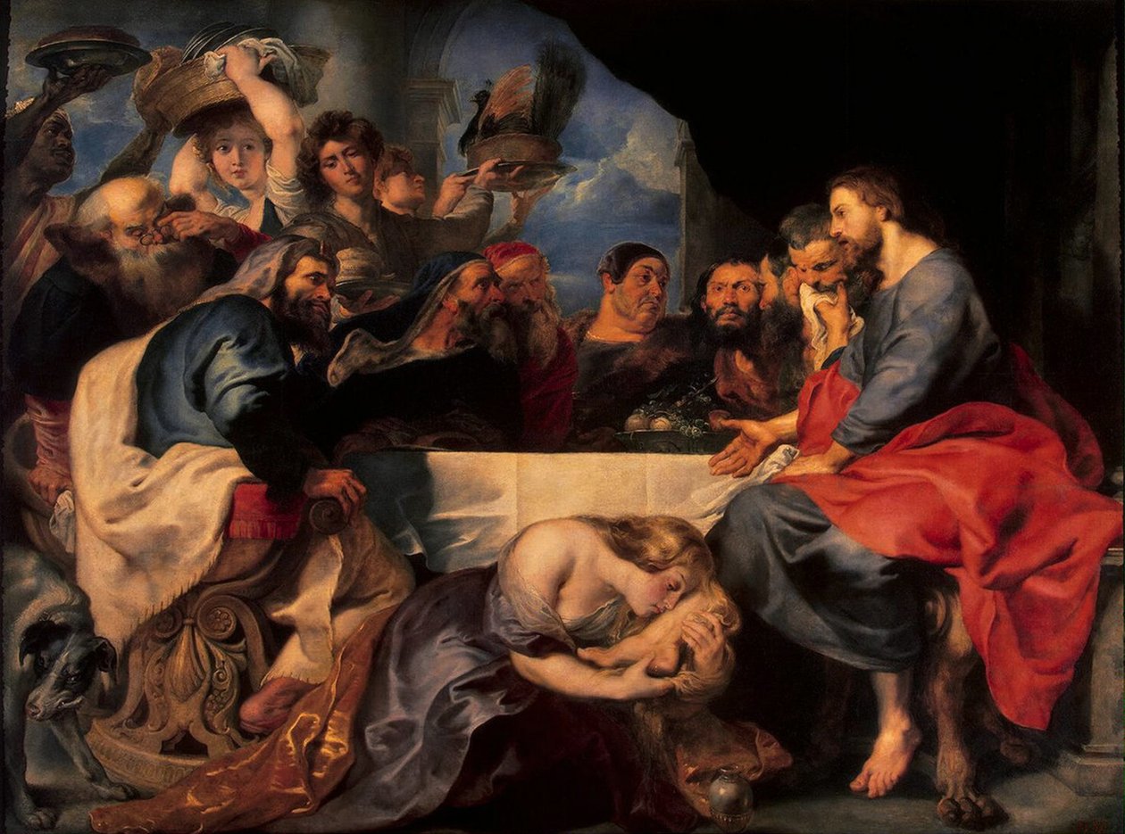 Pidot Simon fariseuksen talossa, n. 1620 (öljy kankaalle) tekijältä Peter Paul Rubens