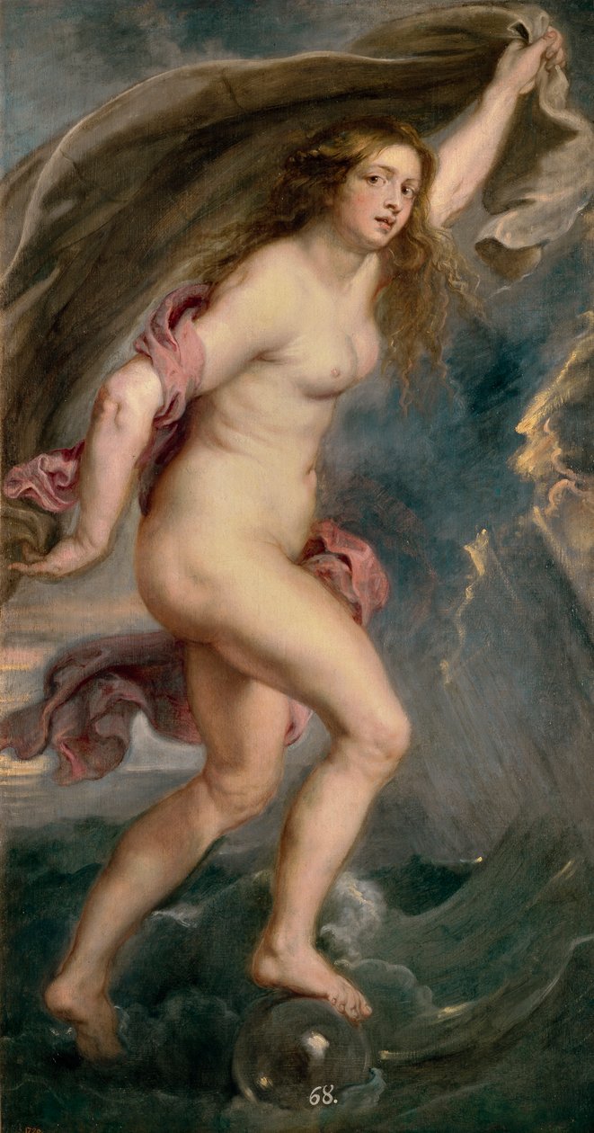 Fortune - Rubens, Pieter Paul (1577-1640) - 1636-1638 - Öljy kankaalle - 182,3x101 - Museo del Prado, Madrid tekijältä Peter Paul Rubens
