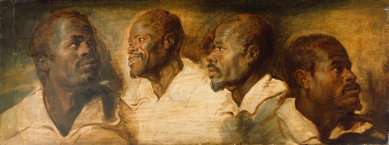 Neljä tutkimusta miespäästä, n. 1617-1620 tekijältä Peter Paul Rubens