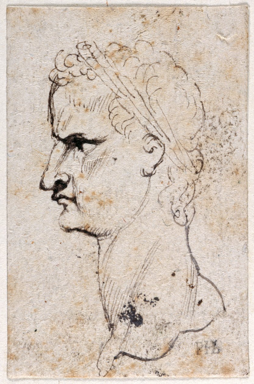 Gaius Caligula, kymmenestä piirroksesta kahdeksasta ensimmäisestä kahdestatoista keisarista, Giovanni da Cavinon mitalien jälkeen (kynä ja muste paperille) tekijältä Peter Paul Rubens