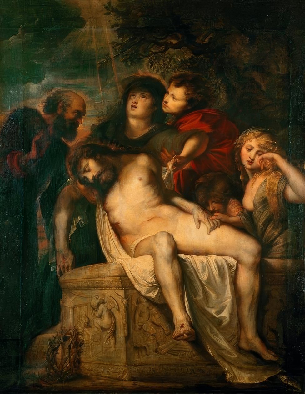 Kristuksen hautaaminen tekijältä Peter Paul Rubens