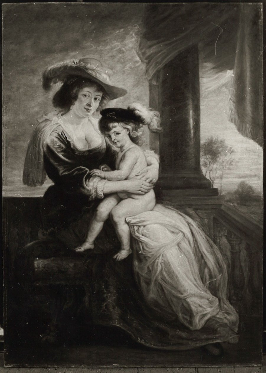 Helene Fourment ja poika Frans (jäljennös) tekijältä Peter Paul Rubens