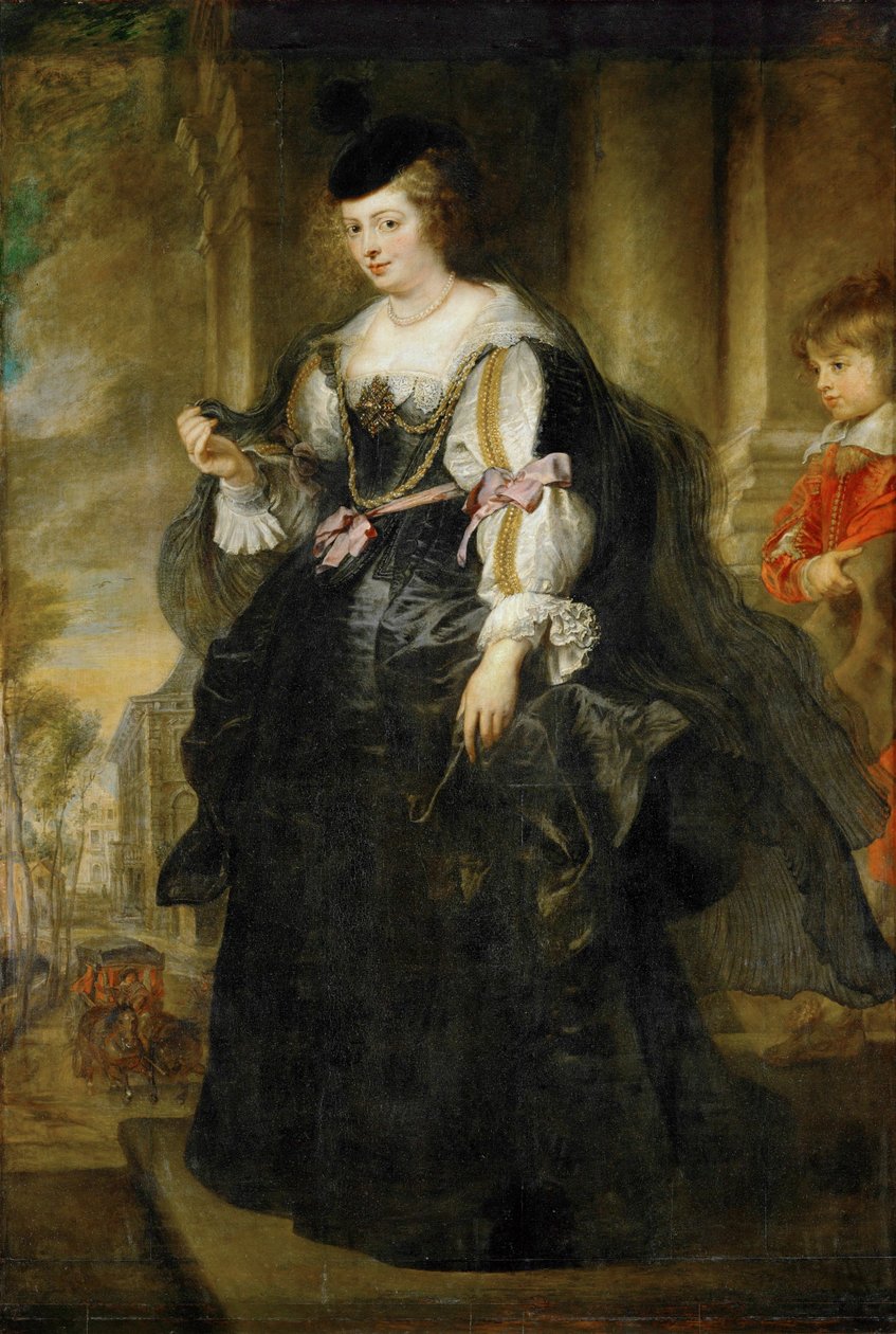Helene Fourment vaunujen kanssa (maalaus puulle) tekijältä Peter Paul Rubens