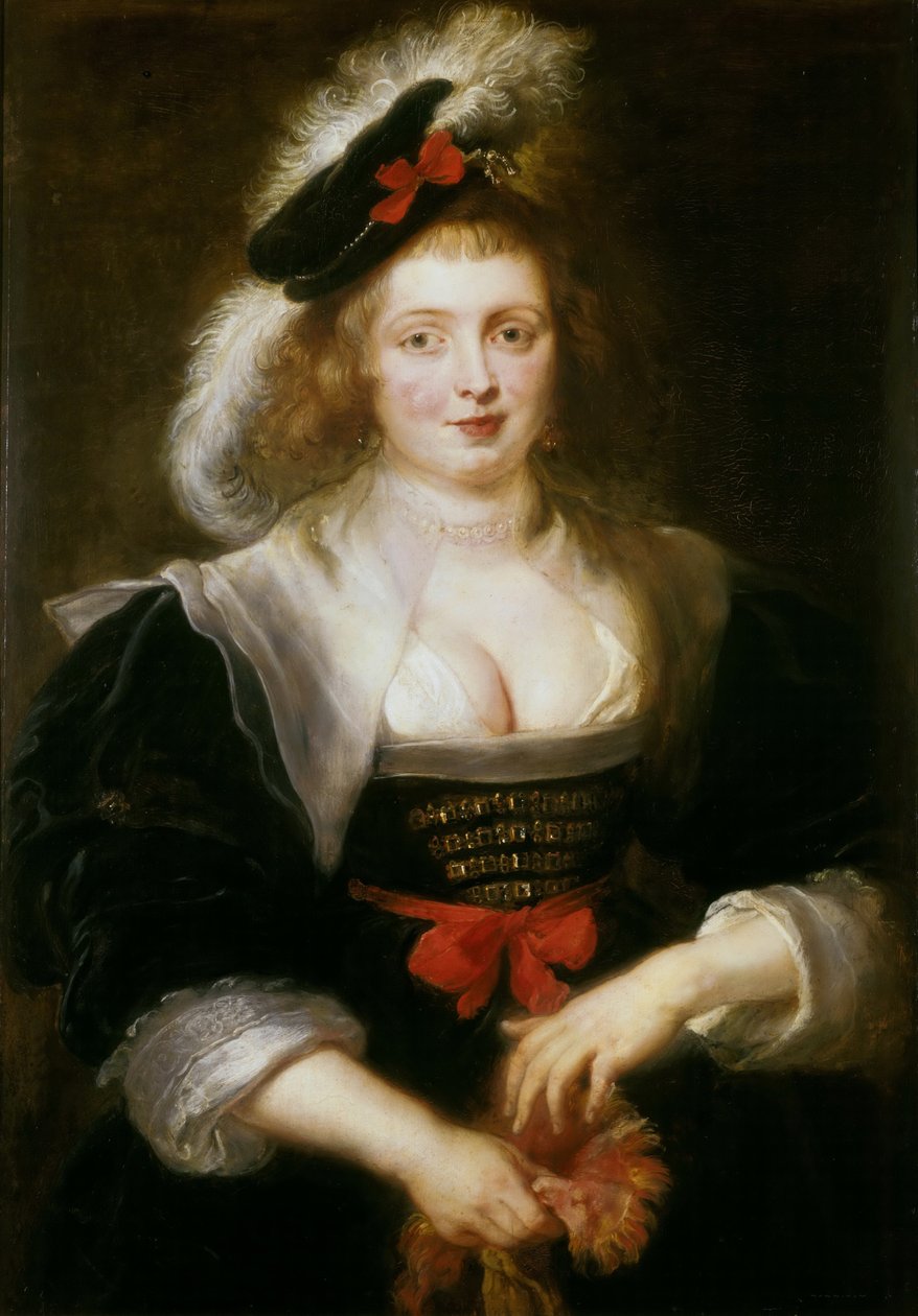 Hélène Fourment pukee hanskaa, n. 1631. tekijältä Peter Paul Rubens