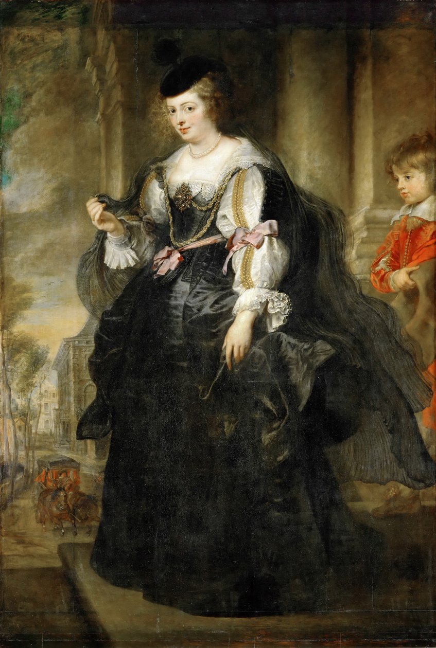 Hélène Fourment vaunujen kanssa tekijältä Peter Paul Rubens