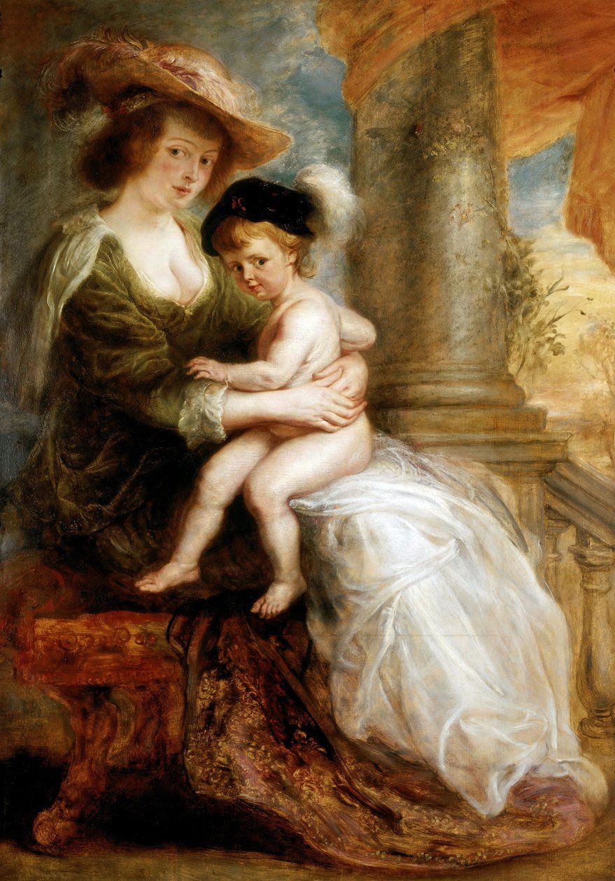 Hélène Fourment poikansa Francisin kanssa, 1635. tekijältä Peter Paul Rubens