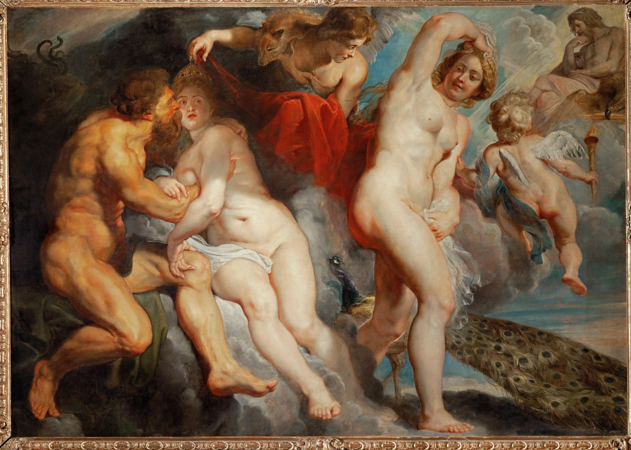 Ixion, Lapithien kuningas, Junon pettämä (maalaus kankaalle) tekijältä Peter Paul Rubens