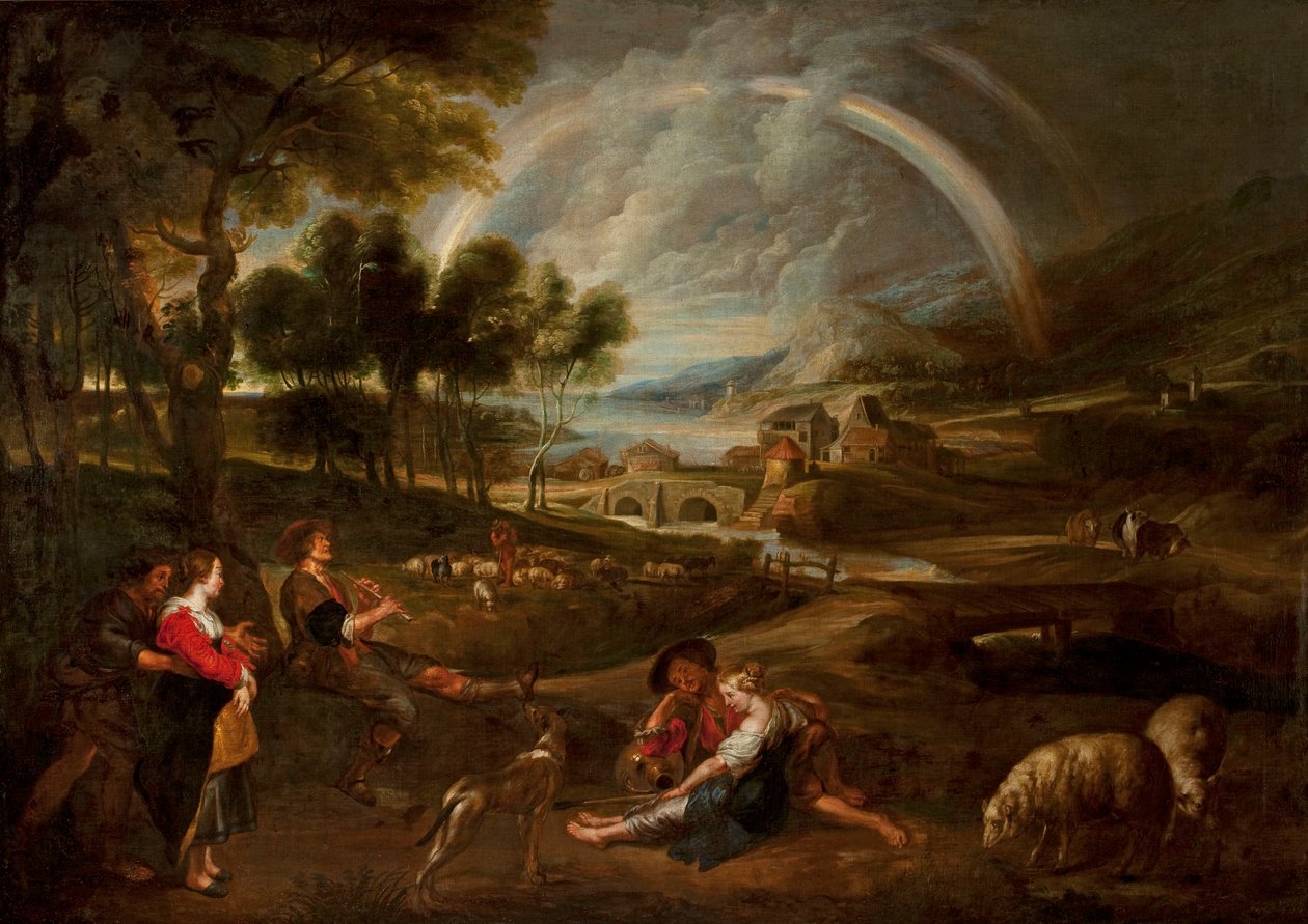 Maisema ja sateenkaari tekijältä Peter Paul Rubens
