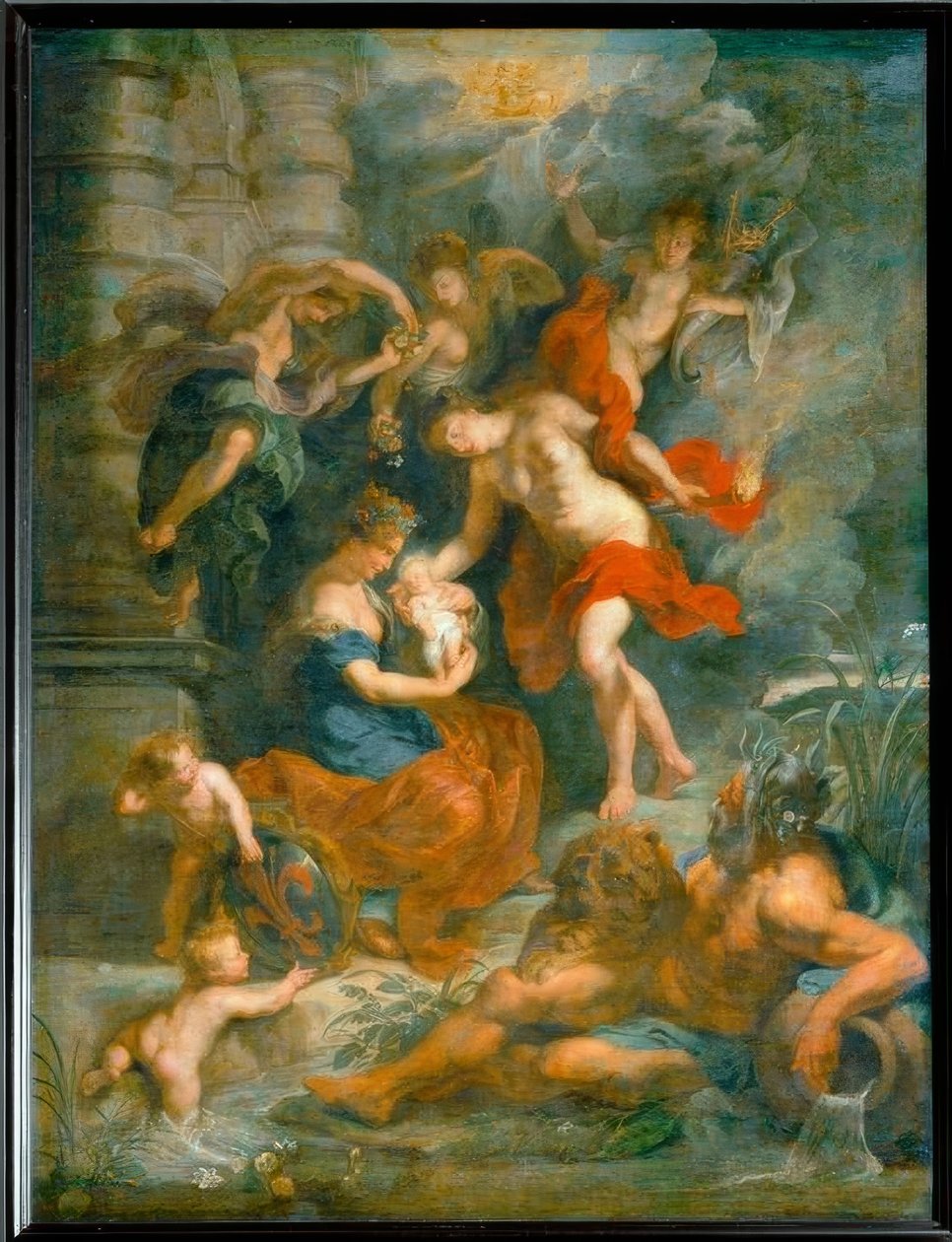 La Naissance de la reine Marie de Médicis, Firenze, 26. huhtikuuta 1573 tekijältä Peter Paul Rubens