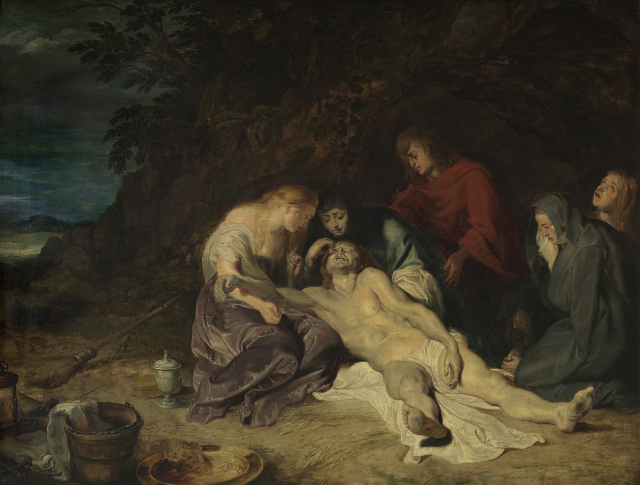 Valituslaulu kuolleesta Kristuksesta Pyhän Johanneksen ja pyhien naisten kanssa tekijältä Peter Paul Rubens