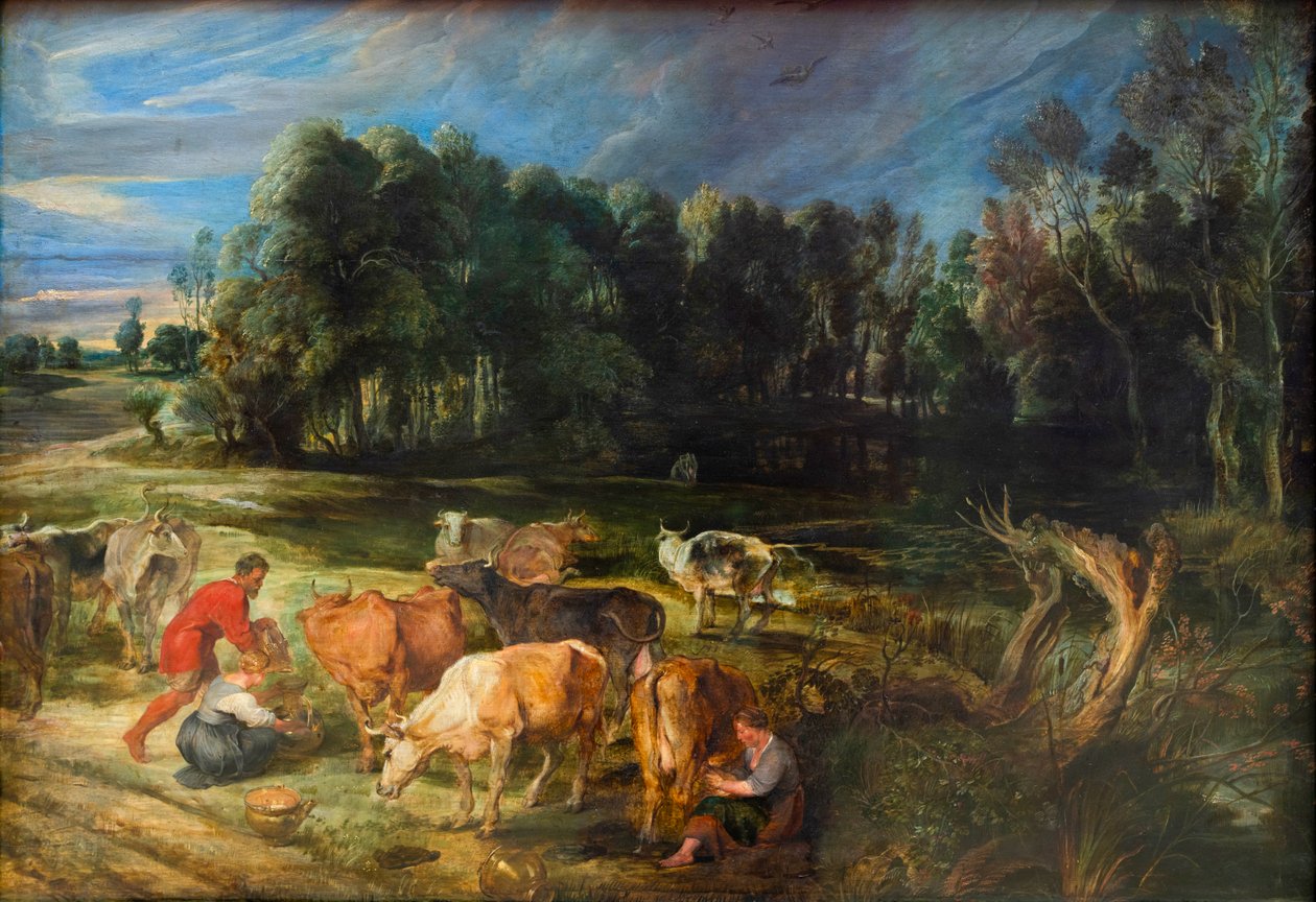 Maisema ja karjaa tekijältä Peter Paul Rubens