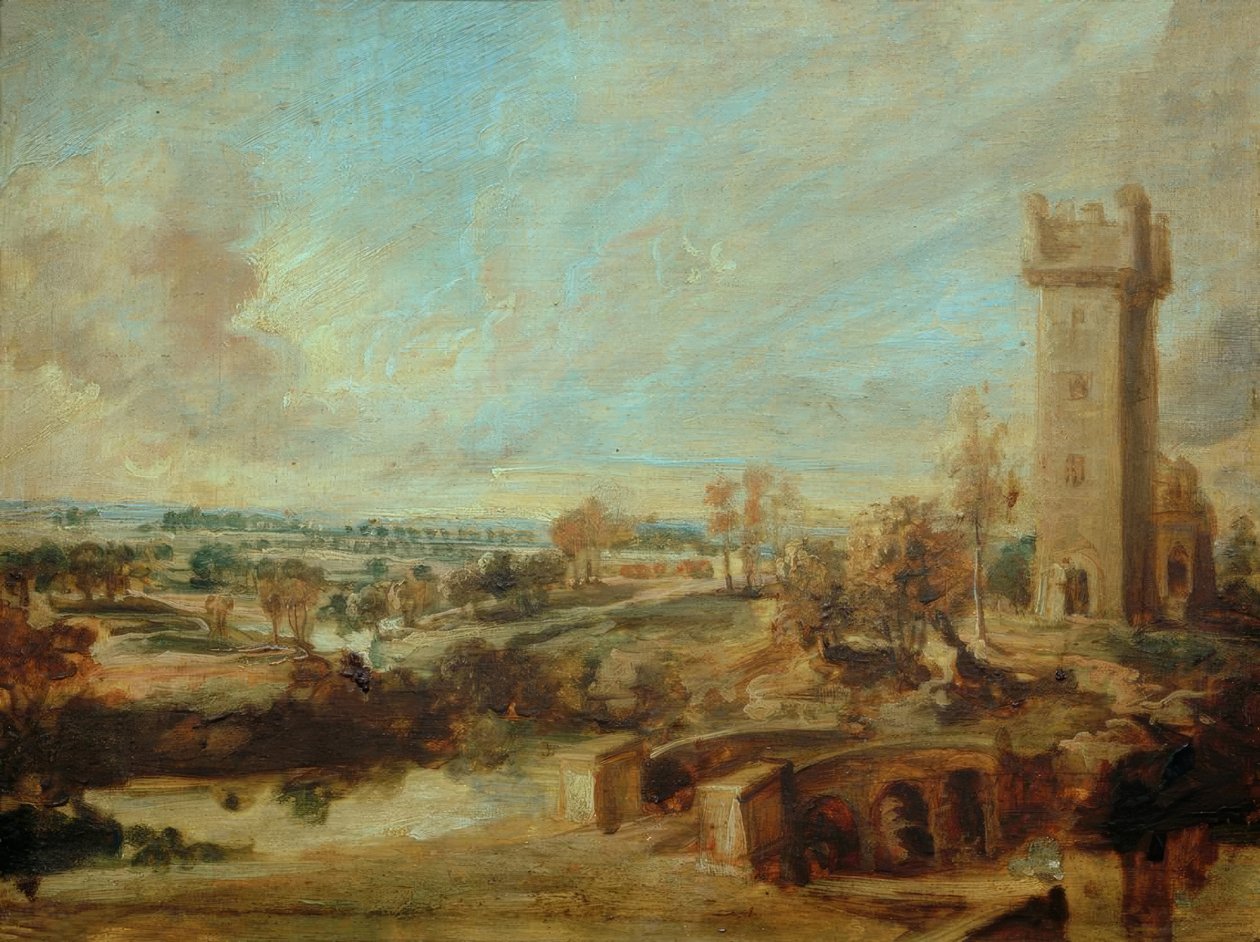 Maisema tornilla tekijältä Peter Paul Rubens