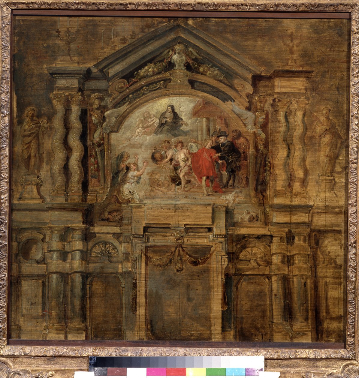 Espanjalaisen Isabellan (1566-1633) apoteoosi (The apoteosis of the infanta Isabella). Peter Paul (Pierre-Paul) Rubensin (tai Peter Paulin tai Petrus Pauluksen) maalaus (1577-1640). Öljy puulle, 69 x 70 cm tekijältä Peter Paul Rubens