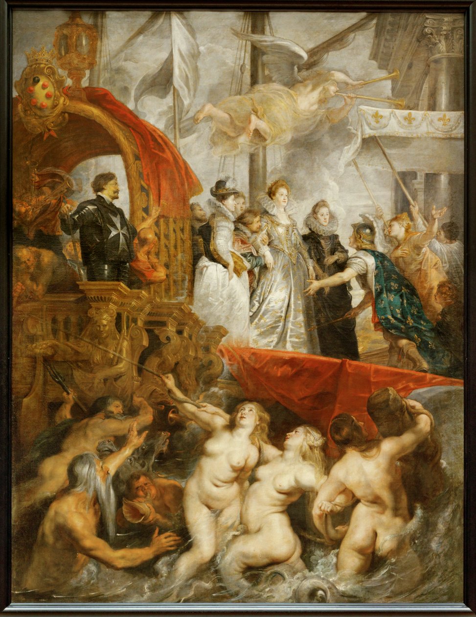 Marie de Medicin maihinnousu Marseillen satamassa tekijältä Peter Paul Rubens