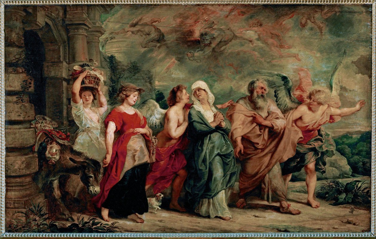 Loot ja hänen perheensä lähtevät Sodomasta tekijältä Peter Paul Rubens
