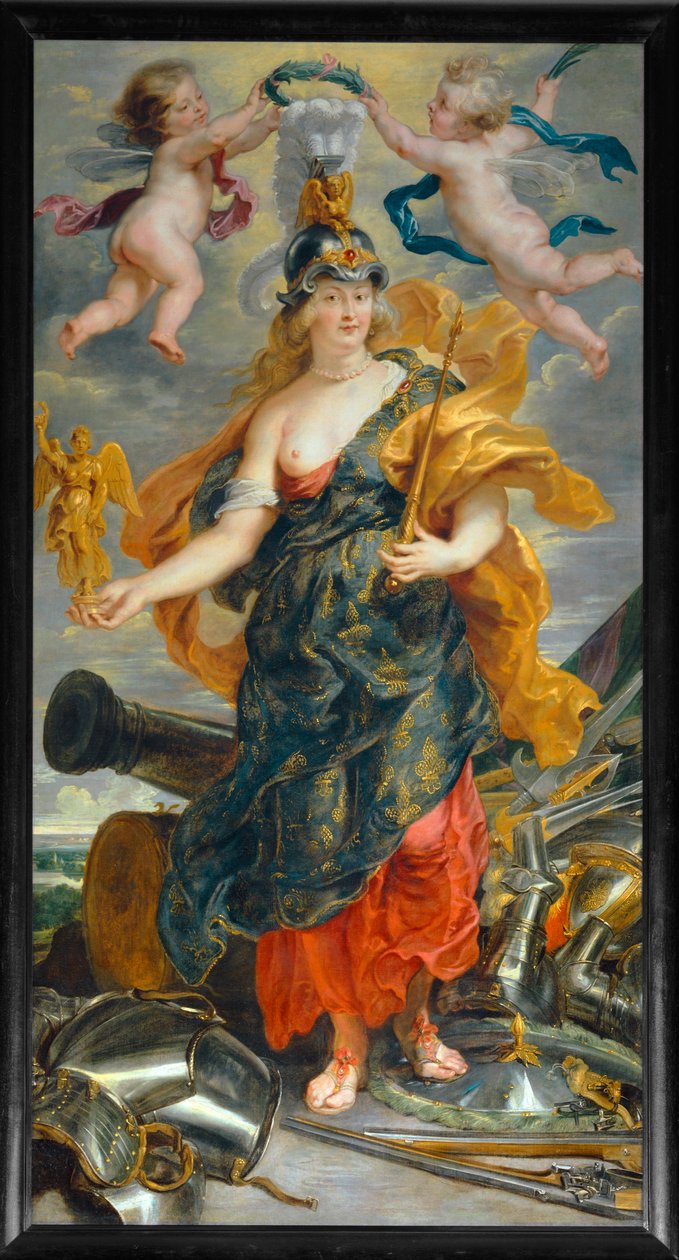 Marie de Medicis voitokkaana kuningattarena (maalaus kankaalle) tekijältä Peter Paul Rubens