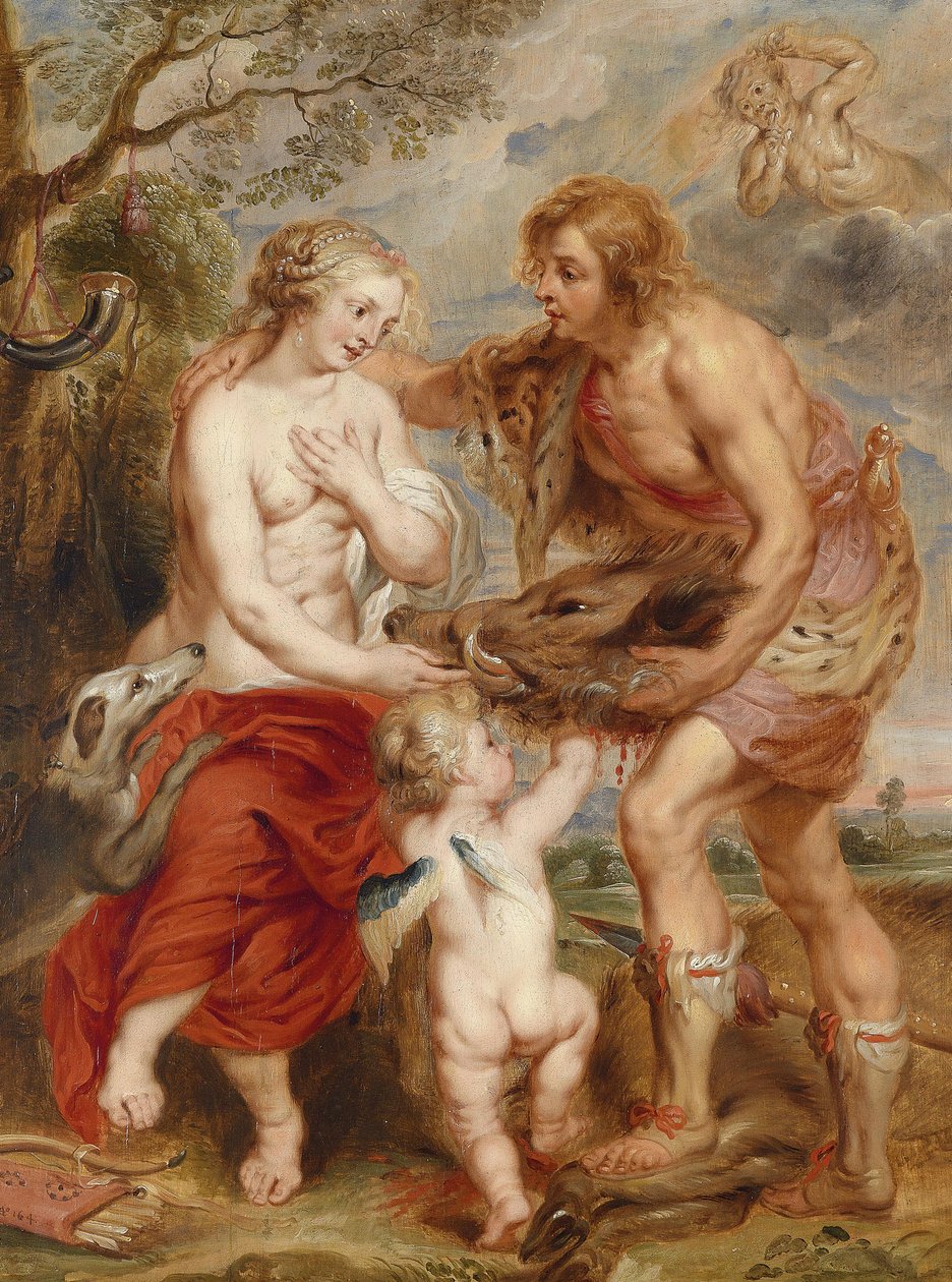 Meleager tarjoaa Calydon-villisiat suuntaa Atalantaan tekijältä Peter Paul Rubens