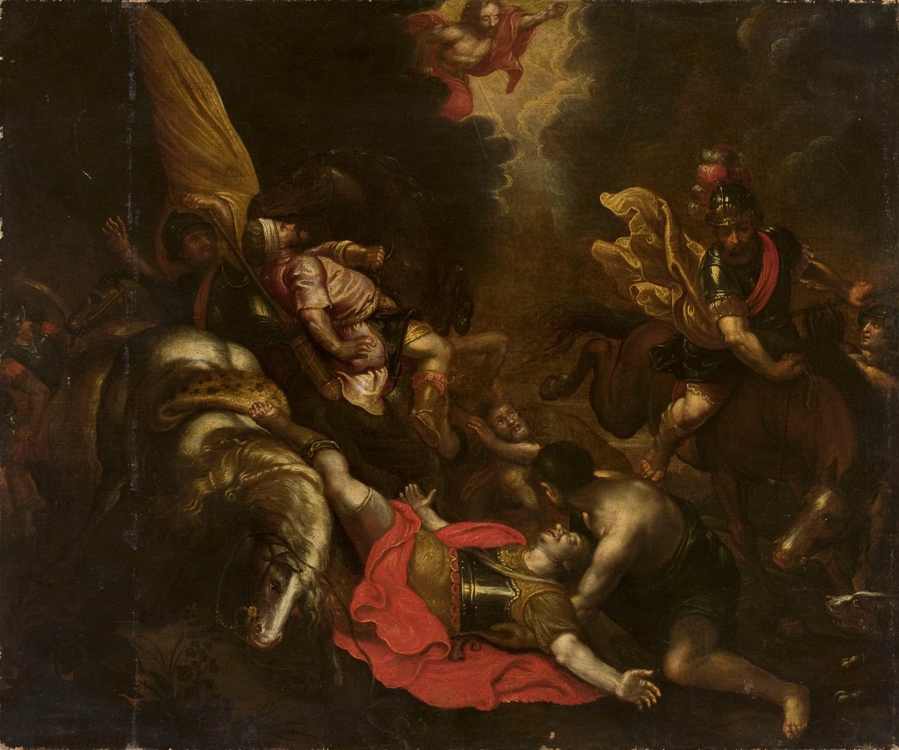 Pyhän Paavalin kääntymys (Ap. t. 9, 3-6) tekijältä Peter Paul Rubens