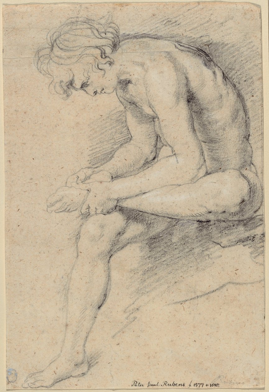 Alaston nuori Spinario-asennossa tekijältä Peter Paul Rubens