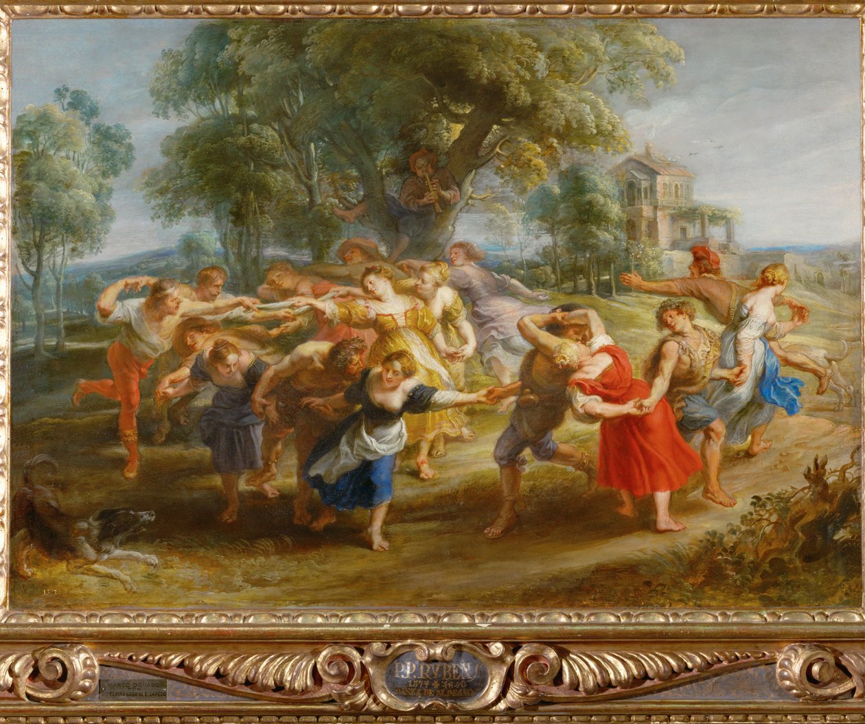 Talonpoikien tanssi, noin 1630 (maalaus puulle) tekijältä Peter Paul Rubens
