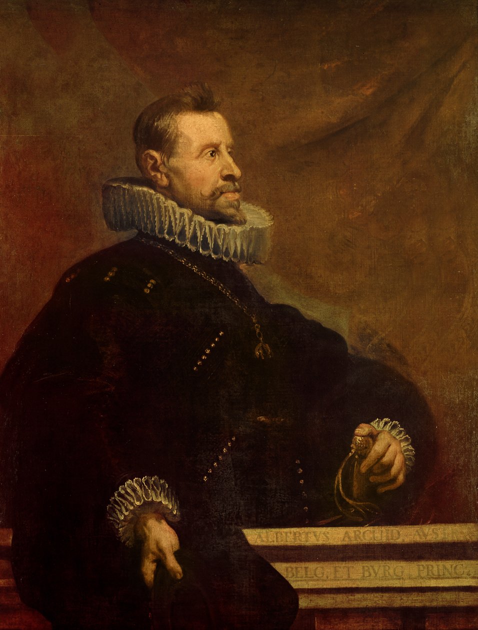 Habsburgin Albertin, Itävallan arkkiherttuan, Alankomaiden kuvernöörin muotokuva. tekijältä Peter Paul Rubens