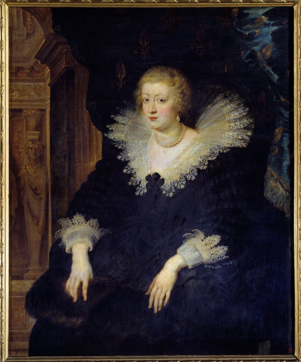 Muotokuva Anne Itävallasta, Ranskan kuningattaresta (1601-1666) Ludvig XIII:n (1601-1643) vaimo ) 1625 su. 1,29 x 1,06 m Madrid, Musee du Prado tekijältä Peter Paul Rubens
