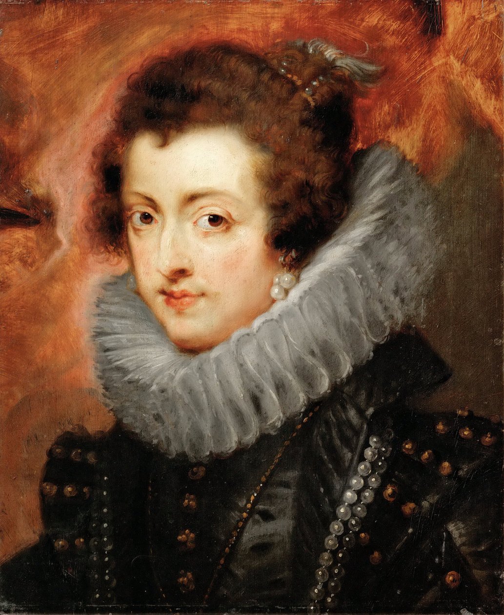 Muotokuva Elisabeth Ranskasta (1602-1644), Espanjan kuningatar puoliso - Pieter Paul Rubens (1577-1640). Öljy puulle, c. 1629. Mitat : 48,5x40,5 cm. Taidehistoriallinen museo, Vienne tekijältä Peter Paul Rubens