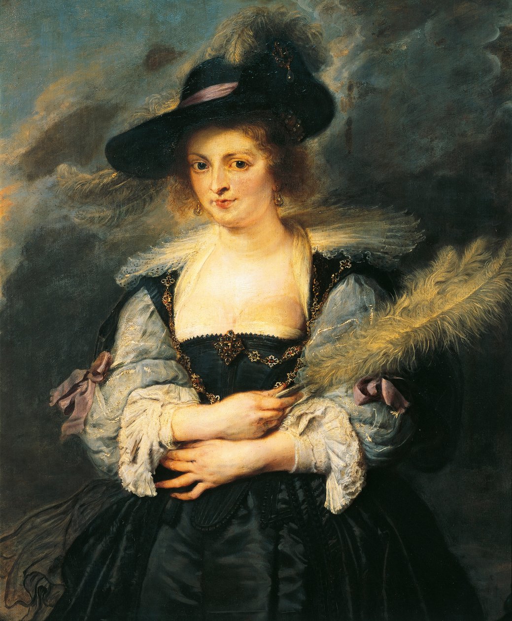 Muotokuva Helene Fourmentista, kirjoittanut Peter Paul Rubens (1577-1640), Yksityiskohta tekijältä Peter Paul Rubens