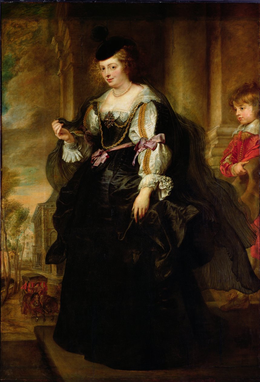 Muotokuva Helene Fourmentista valmentajan kanssa, n. 1639 tekijältä Peter Paul Rubens
