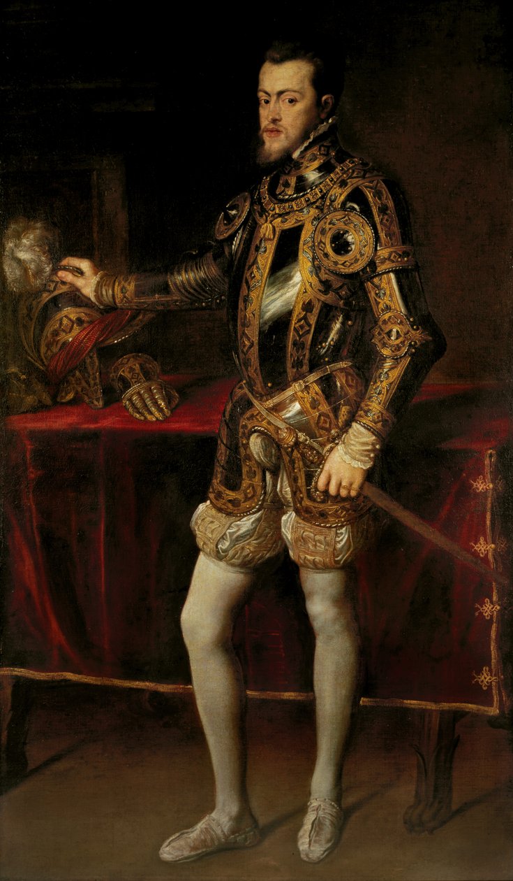Muotokuva Philip II:sta, Espanjan kuninkaasta prinssin aikana, n. 1628-29 (öljy kankaalle) tekijältä Peter Paul Rubens