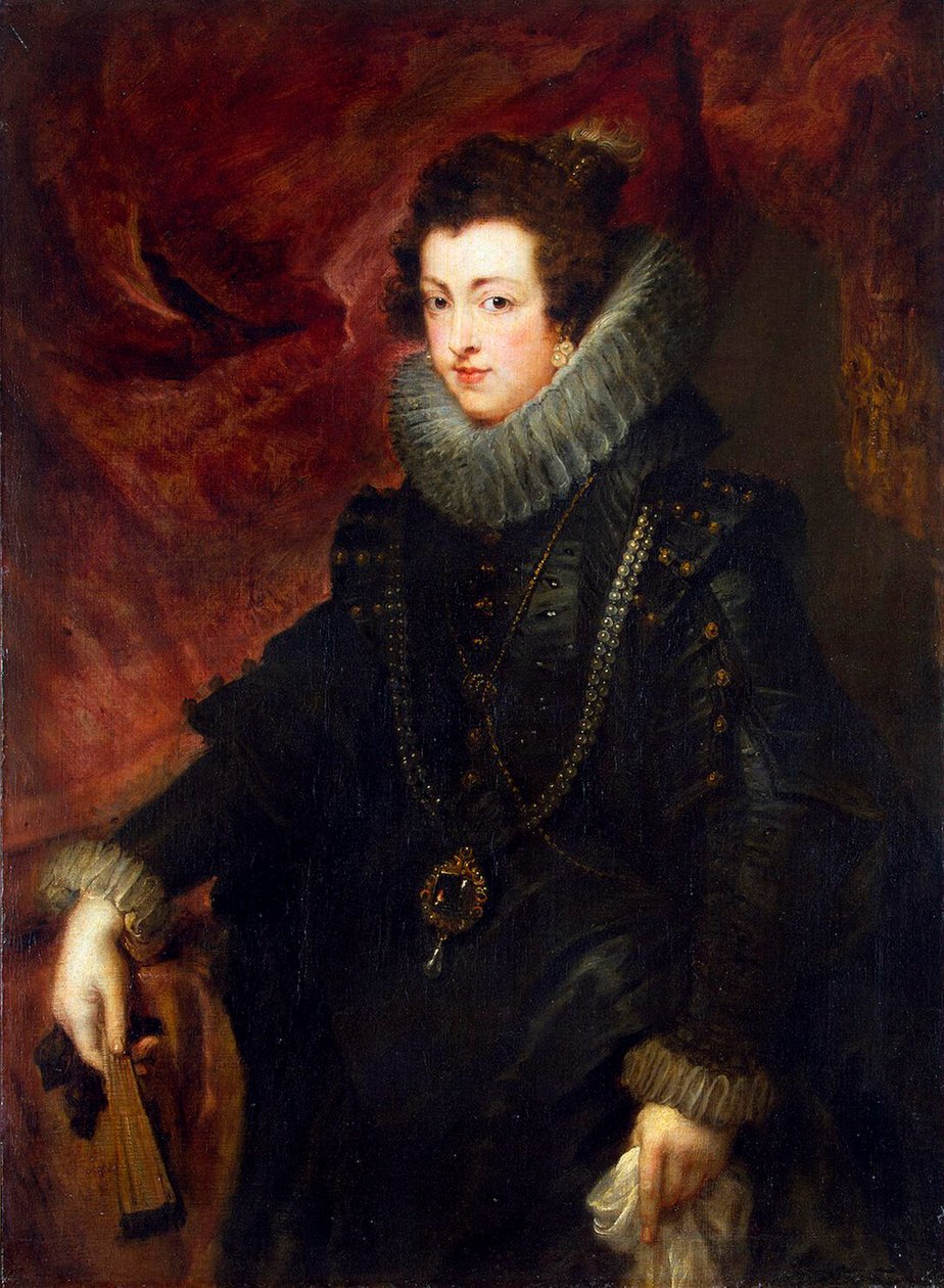 Muotokuva Ranskan kuningatar Elisabetista 1602-1644, Espanjan kuningatar puolisosta, c1628-1629 tekijältä Peter Paul Rubens