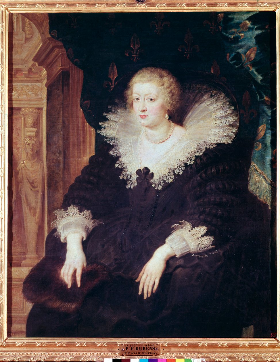 Ranskan kuningatar Anne Itävallan muotokuva (öljy kankaalle tekijältä Peter Paul Rubens