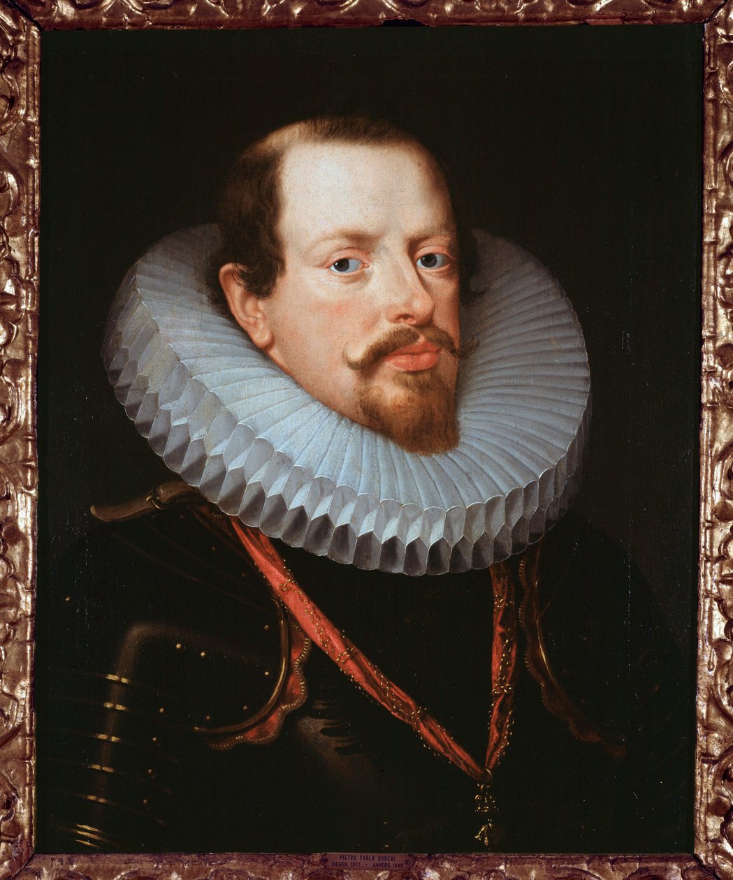 Muotokuva flaamilaisherrasmiehestä, jolla on röyhelö (öljy kankaalle) tekijältä Peter Paul Rubens