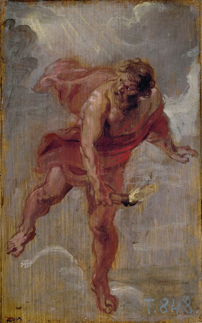 Promethee - Prometheus - Rubens, Pieter Paul (1577-1640) - noin 1636 - Öljy puulle - 25,7x16,6 - Museo del Prado, Madrid tekijältä Peter Paul Rubens