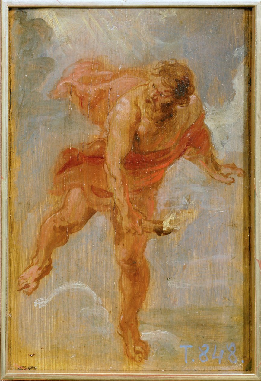 Prometheus tulipalon kanssa (maalaus puulle) tekijältä Peter Paul Rubens