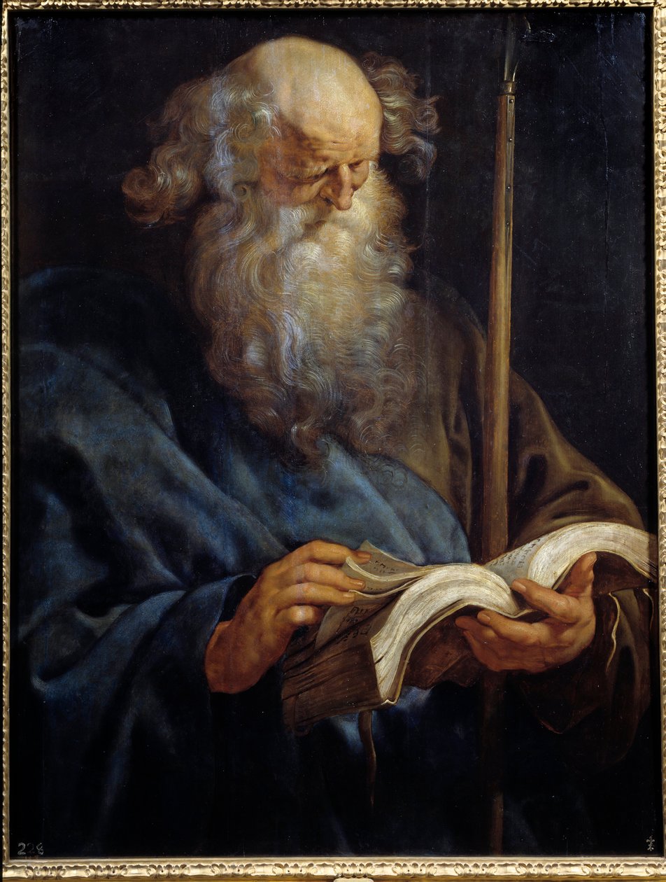 Apostoli Pyhän Tuomaan esitys Peter Paulin (Pierre-Paul) Rubensin (tai Peter Paulin tai Petrus Pauluksen) maalauksesta (1577-1640) 1600-luvun su. 1,08x0,84 m Madrid, Prado-museo tekijältä Peter Paul Rubens
