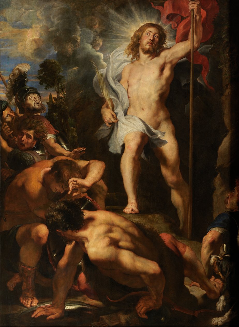 Kristuksen ylösnousemus, n. 1611-1612 (öljy paneelille) tekijältä Peter Paul Rubens