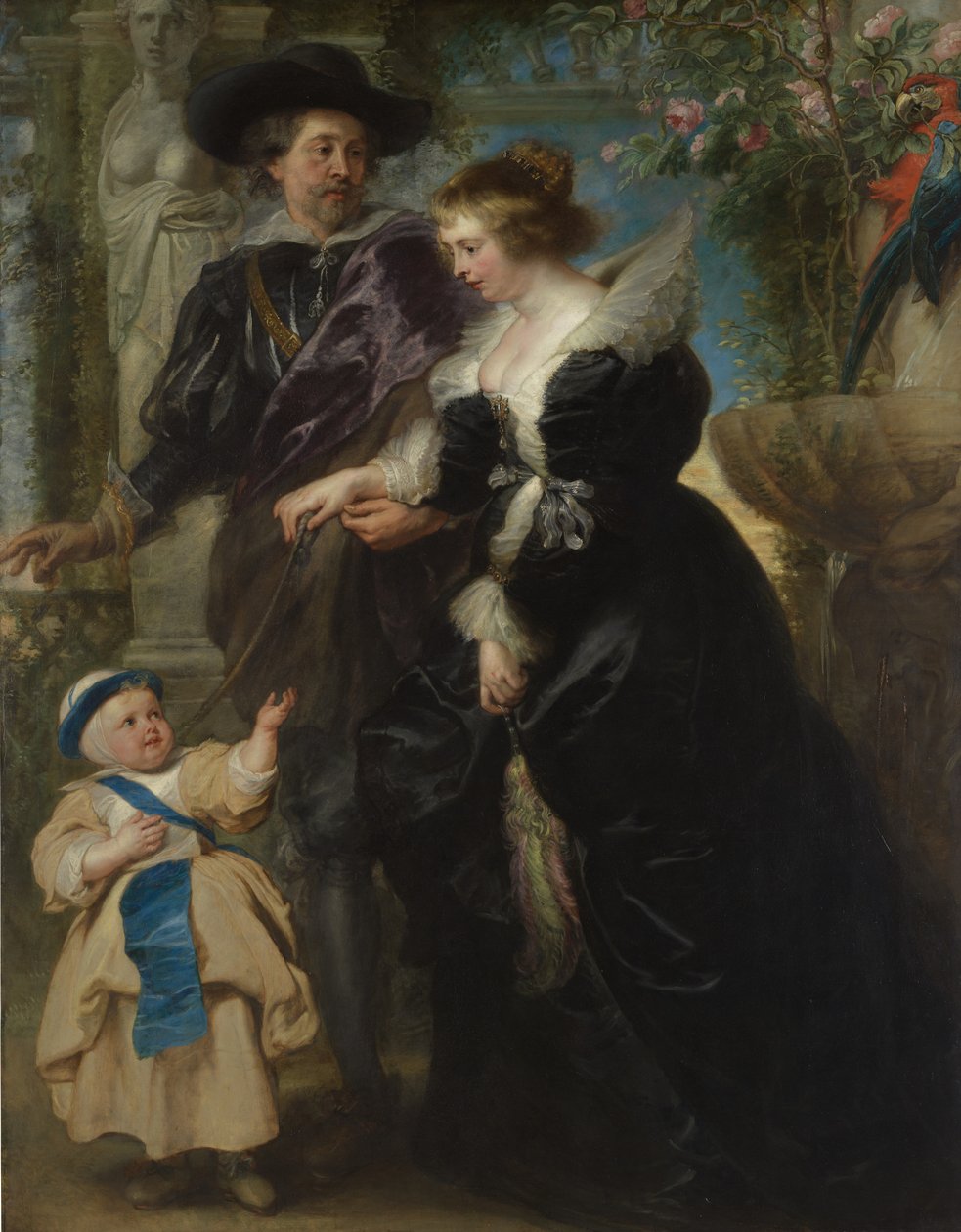 Rubens, hänen vaimonsa Helena Fourment 1614-1673 ja heidän poikansa Frans 1633-1678, n. 1635. tekijältä Peter Paul Rubens