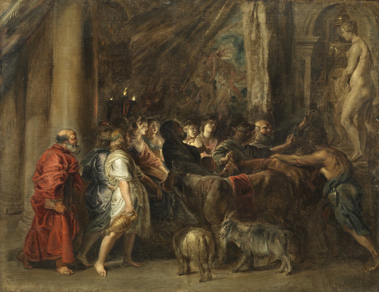 Uhri temppelissä tekijältä Peter Paul Rubens