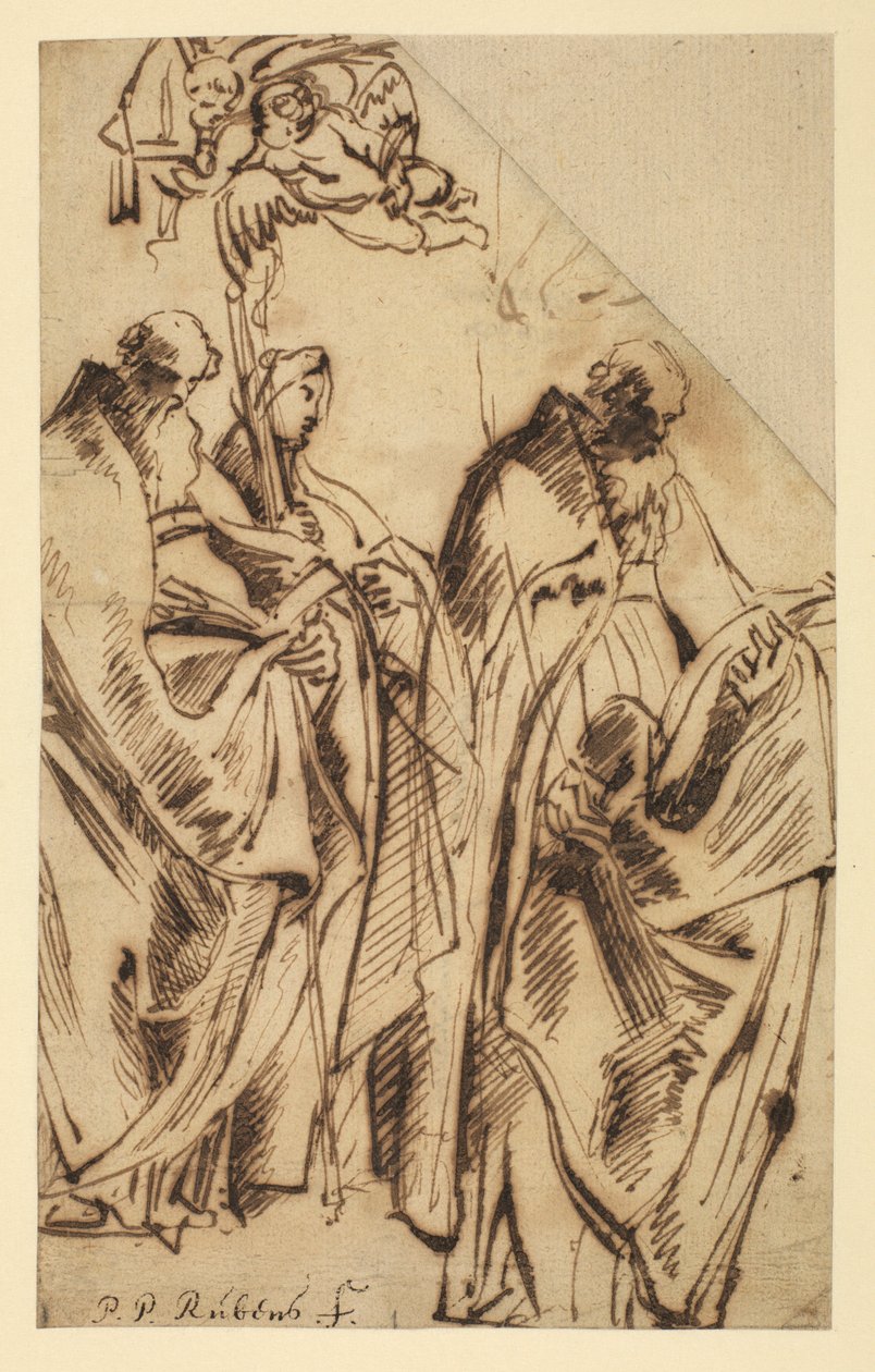 Saint Amandus ja Saint Walpurga, noin 1610 tekijältä Peter Paul Rubens
