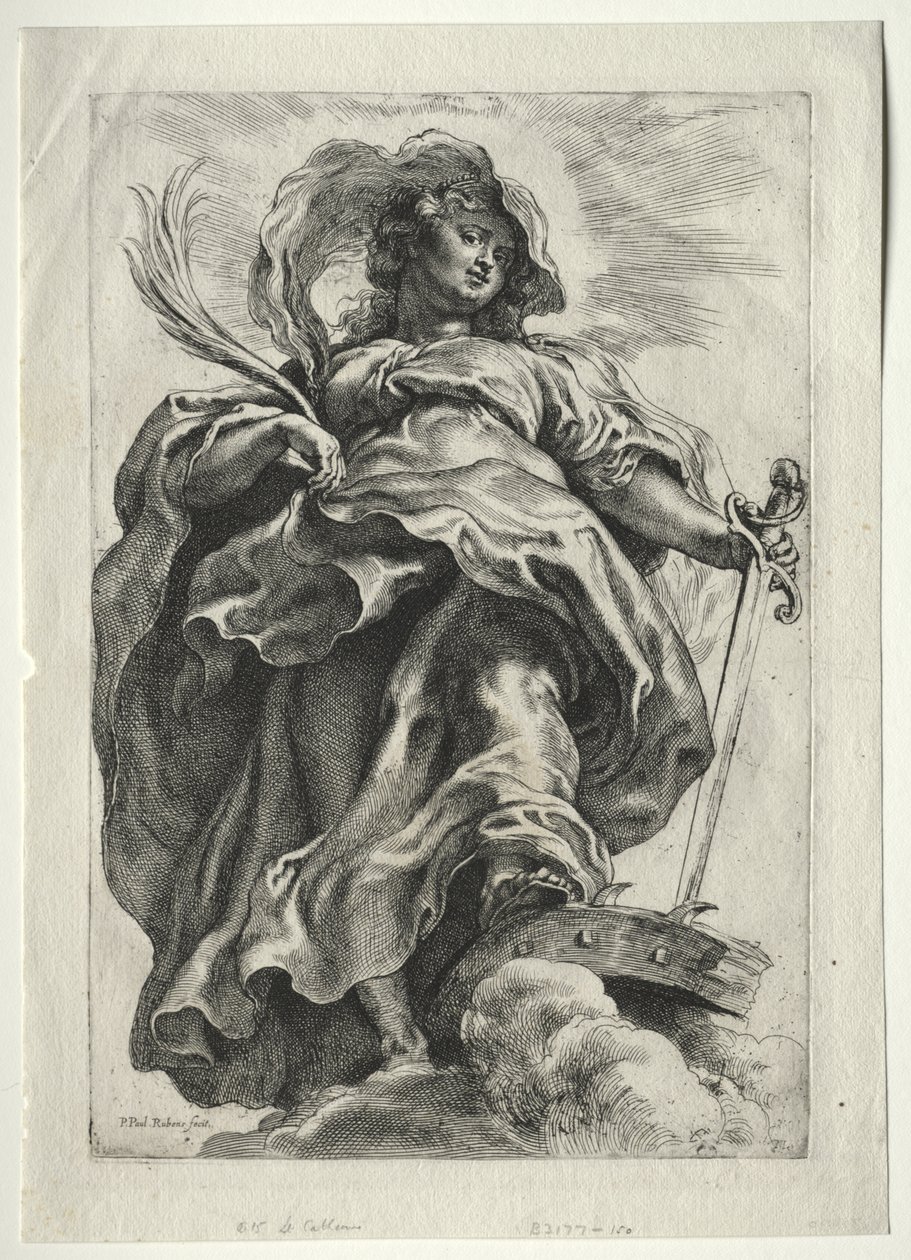 Pyhä Katariina pilvissä tekijältä Peter Paul Rubens