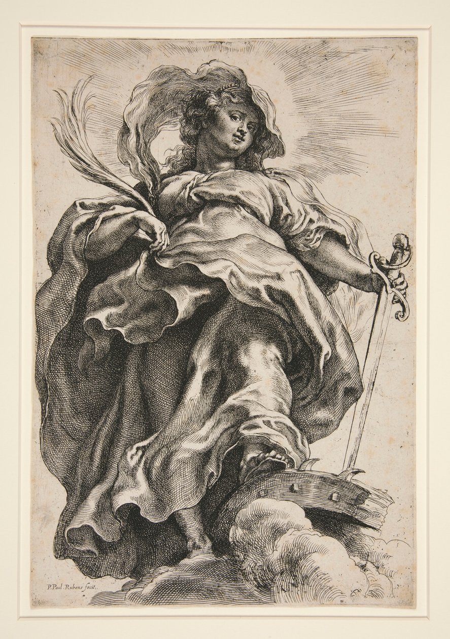 Pyhä Katariina pilvissä tekijältä Peter Paul Rubens