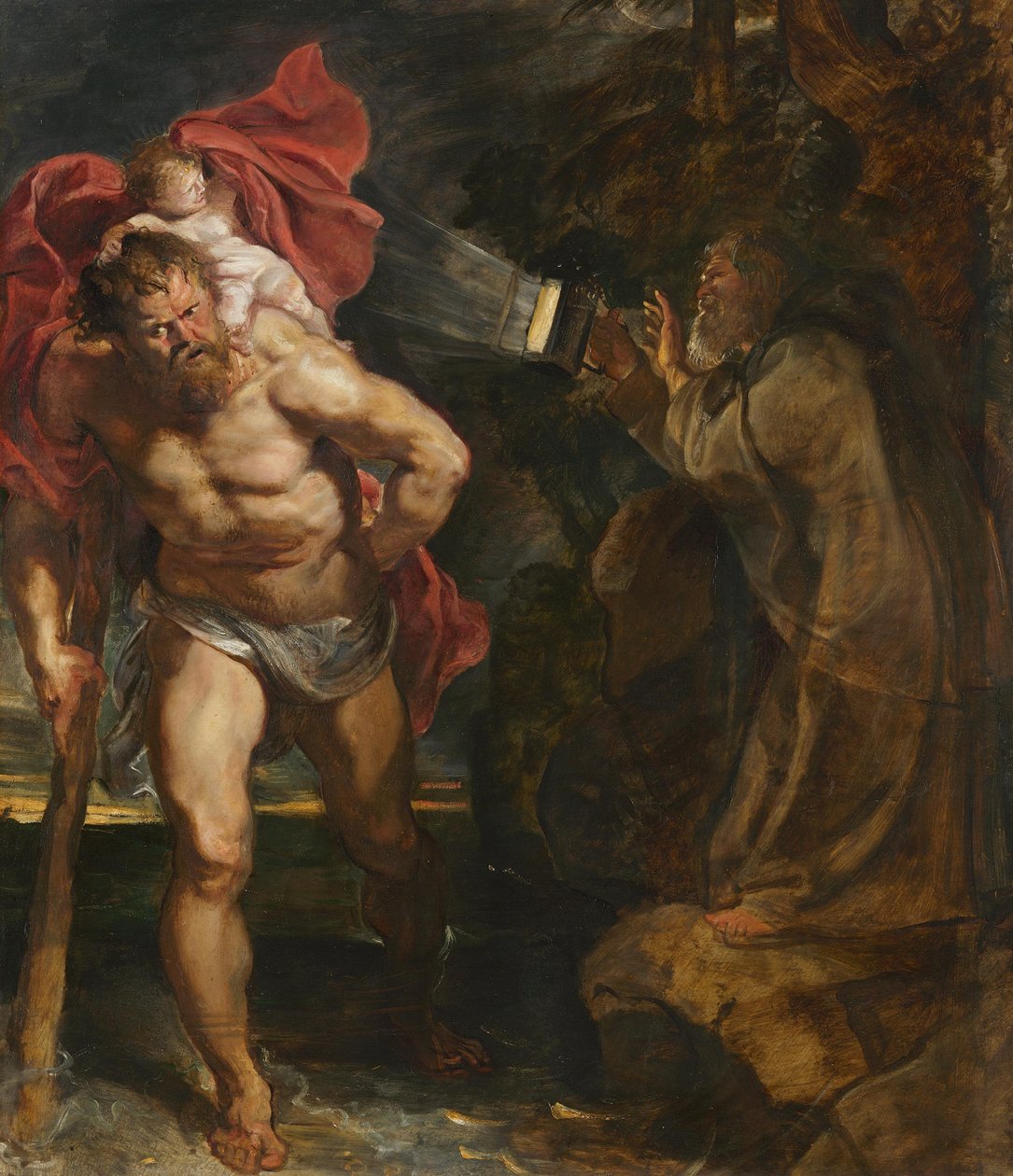 Pyhä Kristoforos ja erakko tekijältä Peter Paul Rubens